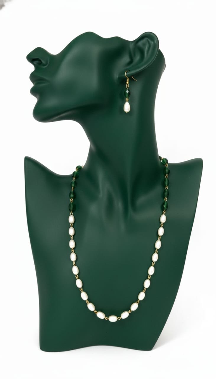 golden kundan pearl long mala necklace 0a8ca118