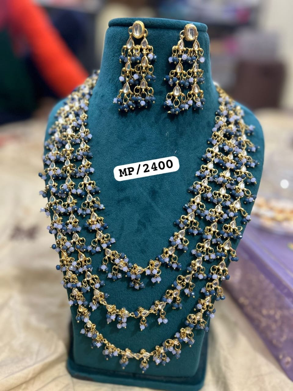 multicolor kundan and pearl string necklace set bb55fac4